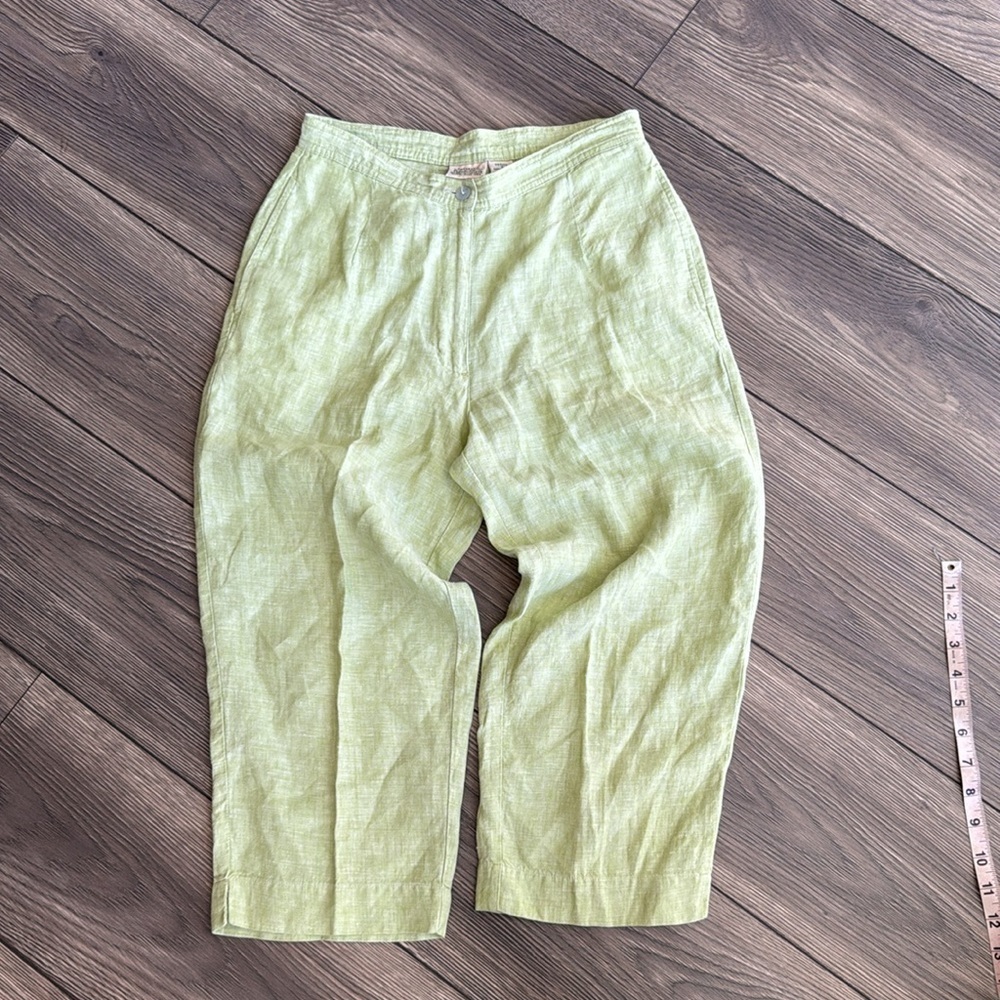 Sage Linen crop Pants / jorts